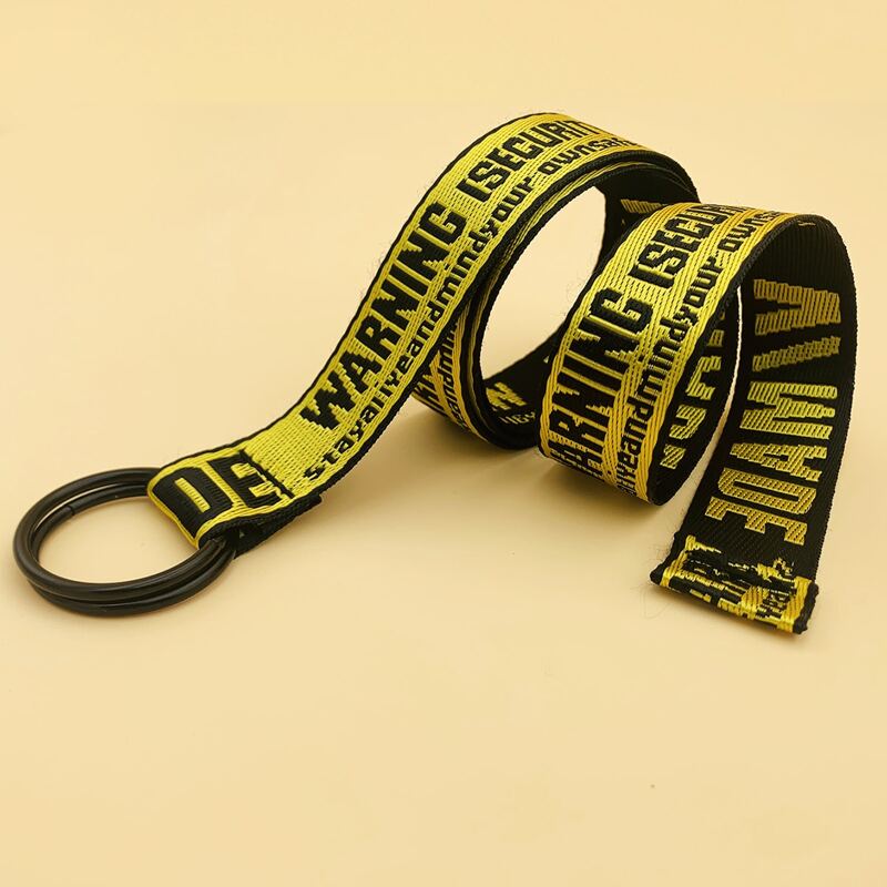 

Slogan Tape Belt, Yellow