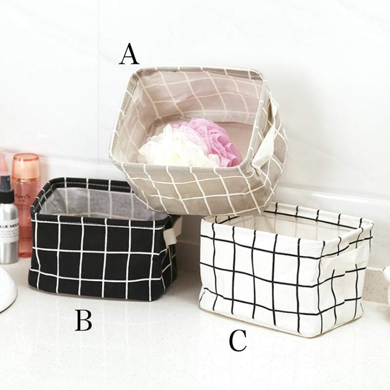 

1pc Plaid Storage Basket, Multicolor