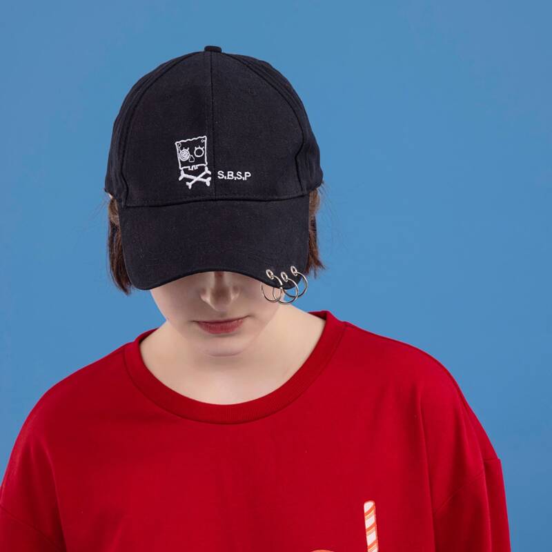 

Ring Decor Baseball Cap, Black