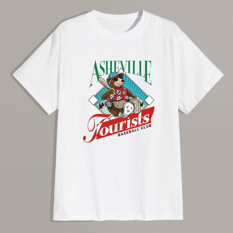 

Guys Cartoon & Letter Graphic Tee, White