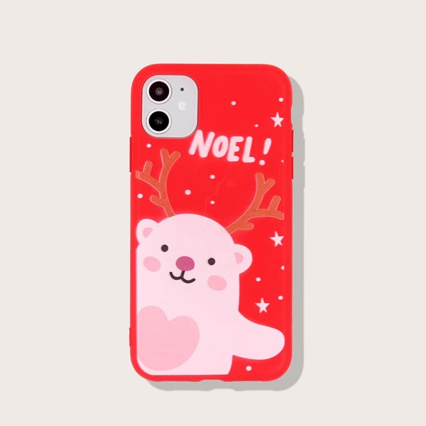 

Christmas Cartoon Graphic iPhone Case, Multicolor