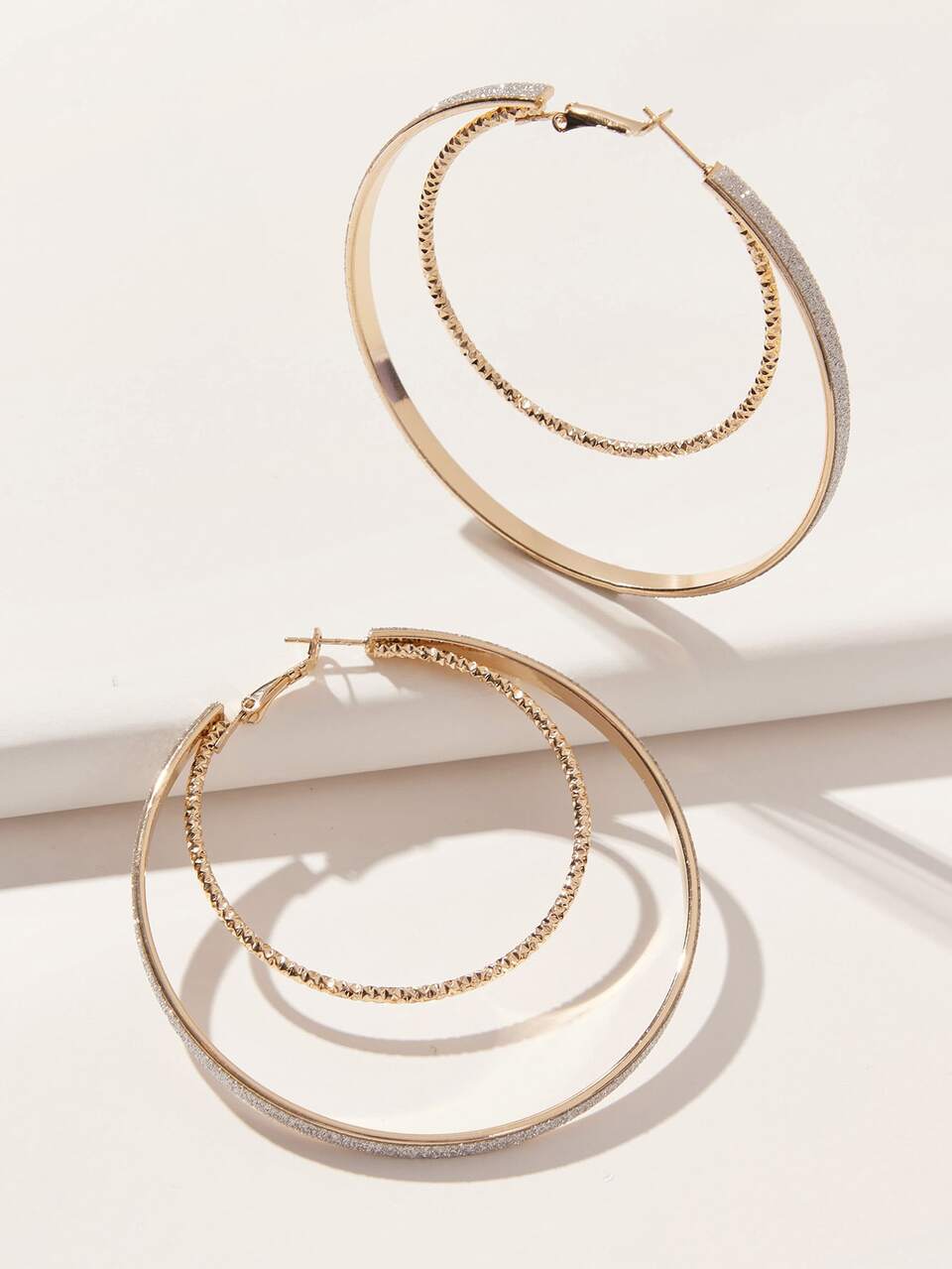 Glitter Hoop Earrings