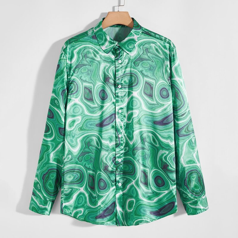 

Men Collared Allover Print Shirt, Multicolor