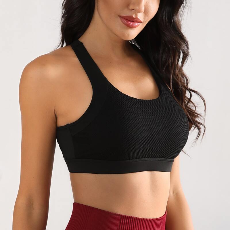 

Criss Cross Back Sports Bra, Black
