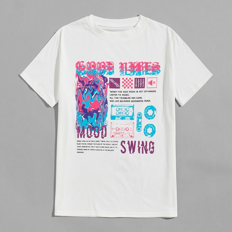 

Guys Letter Graphic Tee, White