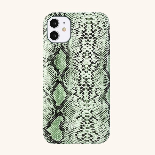 

Чехол для iPhone со змеиным принтом, Зелёный