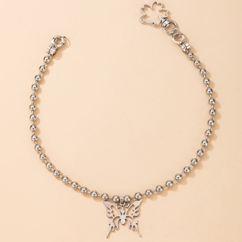 

Butterfly Pendant Necklace, Silver