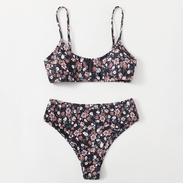 

Ditsy Floral High Waisted Bikini Swimsuit, Multicolor