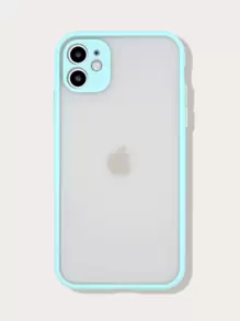 เคส เหมาะกับ iPhone เย็บขอบ - สีฟ้ามิ้นท์ - ดู 1