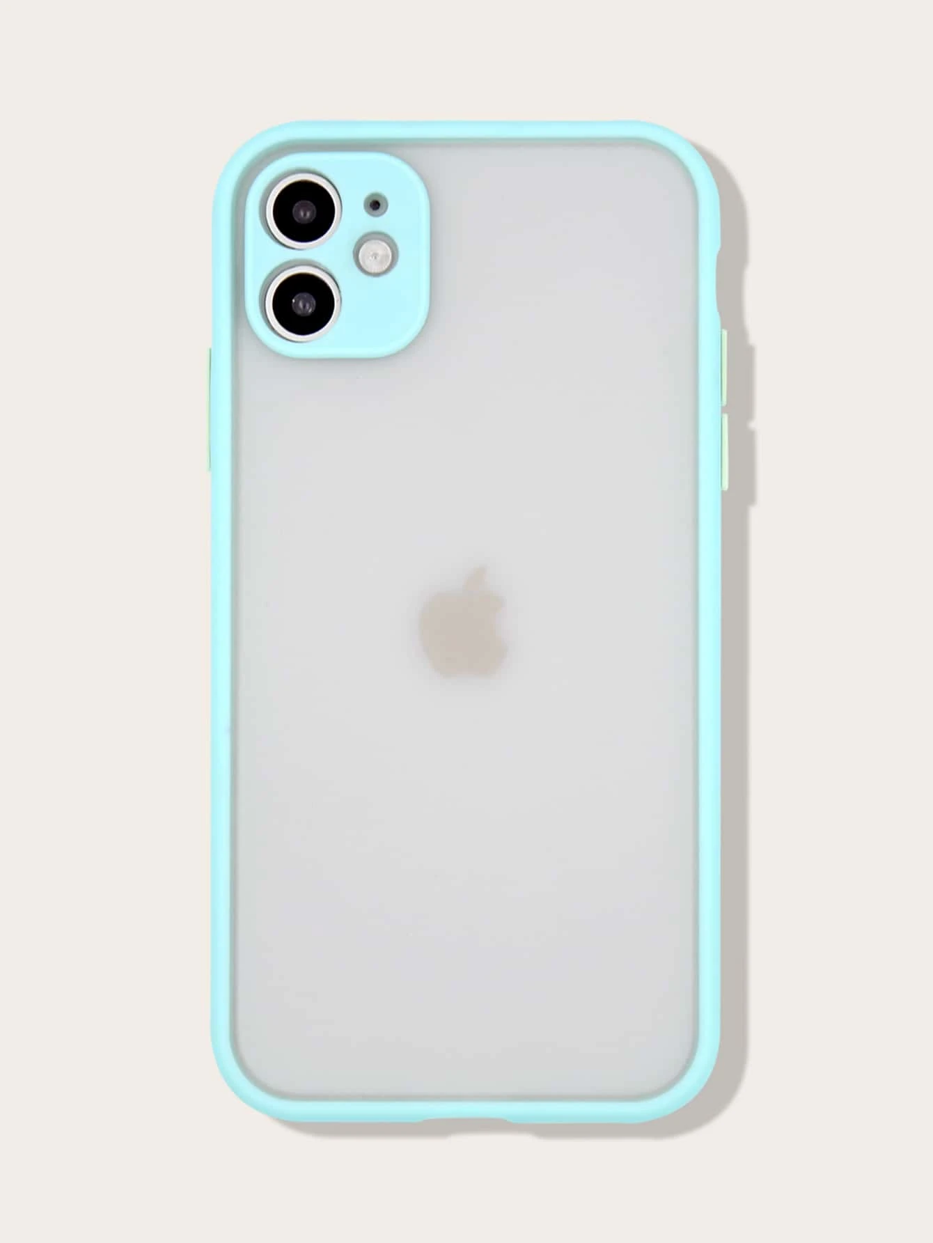 เคส เหมาะกับ iPhone เย็บขอบ - สีฟ้ามิ้นท์ - ดู 1