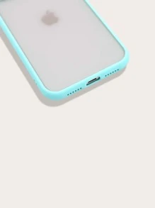 เคส เหมาะกับ iPhone เย็บขอบ - สีฟ้ามิ้นท์ - ดู 3