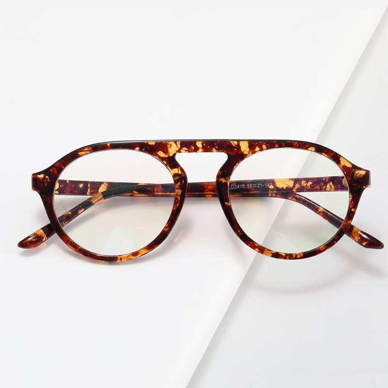 

Top Bar Leopard Frame Glasses