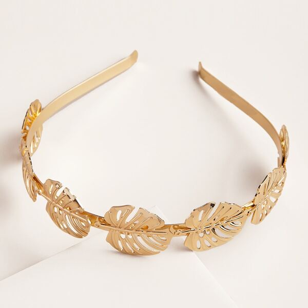 

Leaf Decor Hair Hoop, Gold