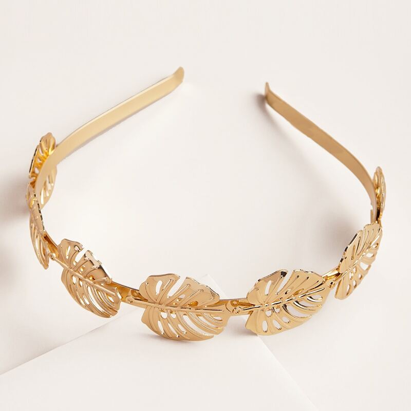 

Leaf Decor Hair Hoop, Gold