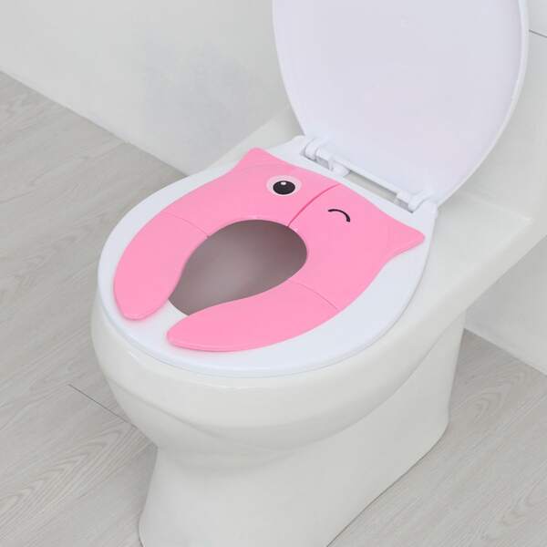 

Kids Foldable Cartoon Toilet Seat Pad, Pink