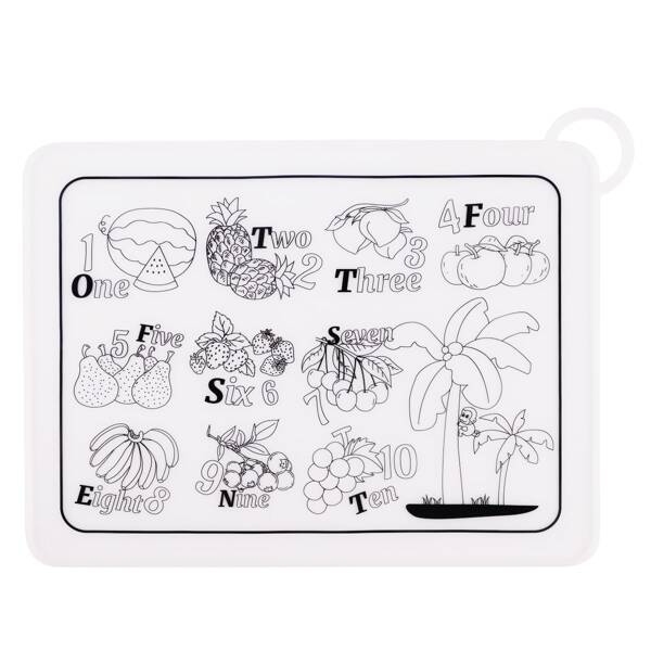 

Kids Fruit Print Placemat, White