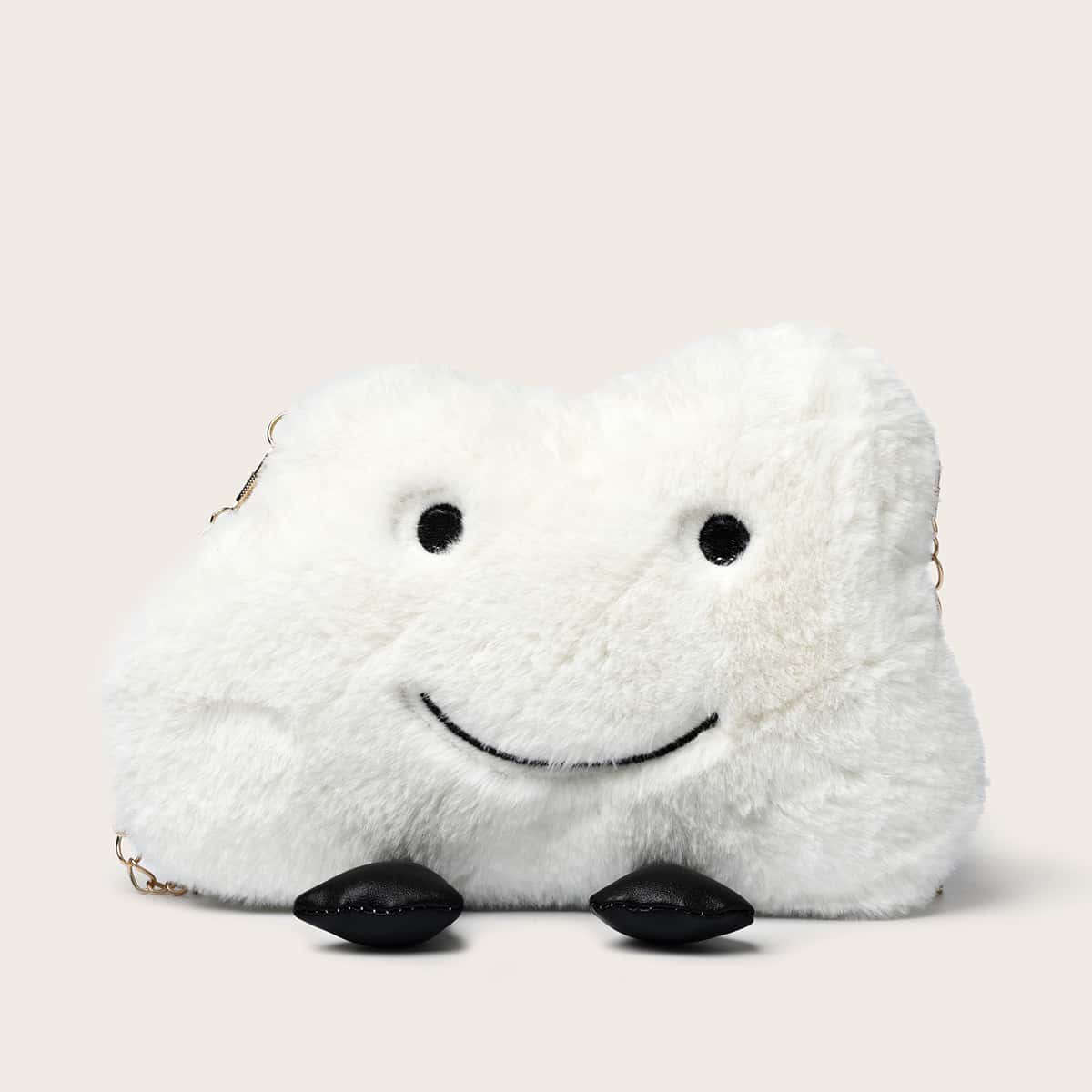 

Cartoon Cloud Crossbody Bag, White