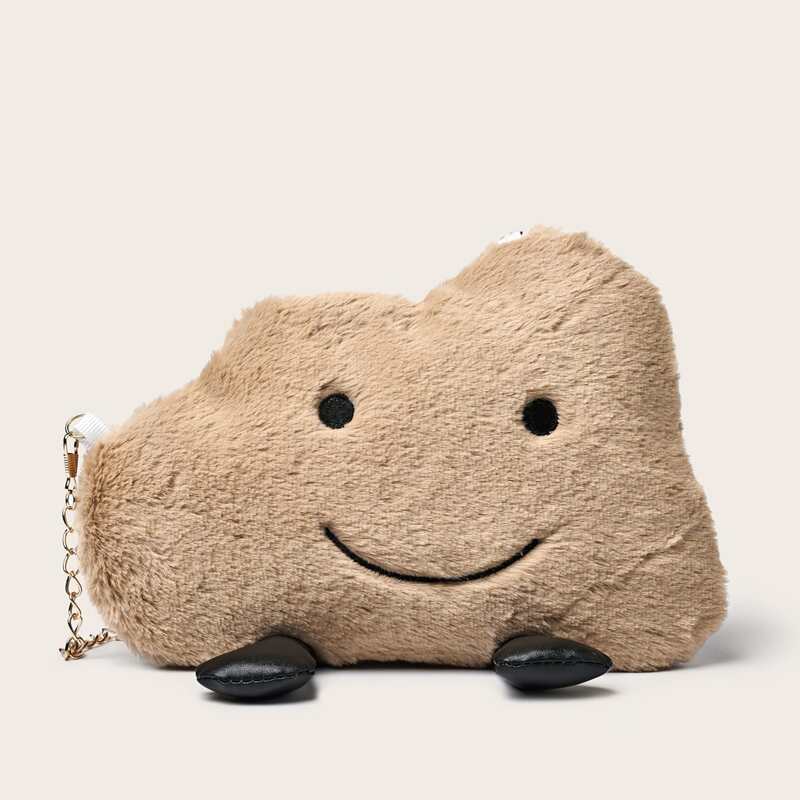 

Cartoon Cloud Crossbody Bag, Khaki