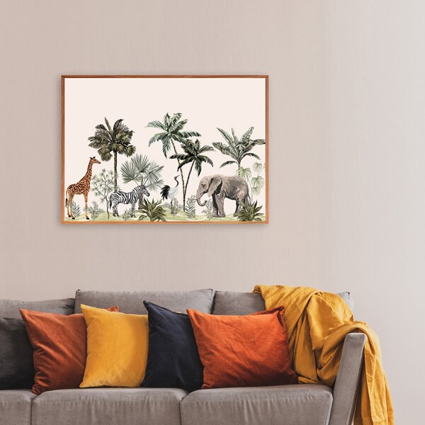 

Animal Print Wall Painting Without Frame, Multicolor