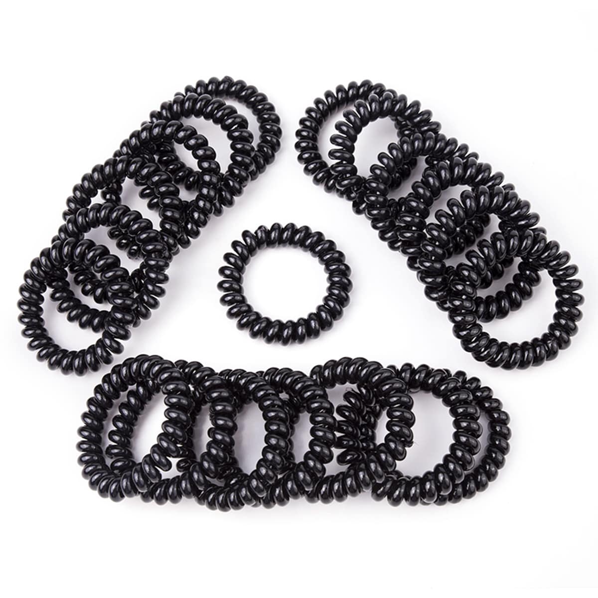 

10pcs Coil Hair Tie, Black