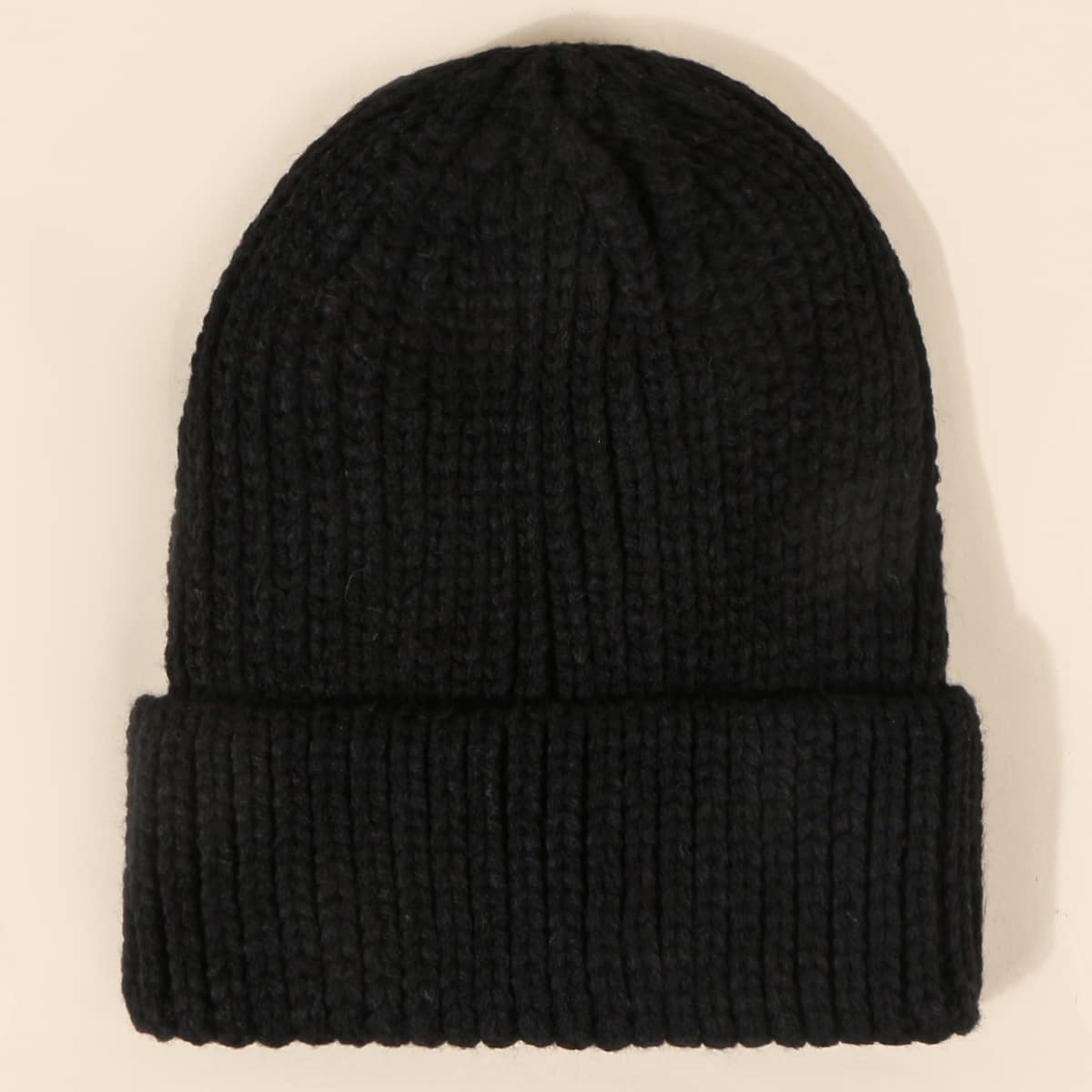 

Solid Knit Beanie, Black