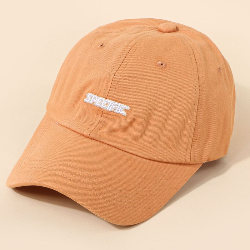 

Letter Embroidery Baseball Cap, Orange pastel