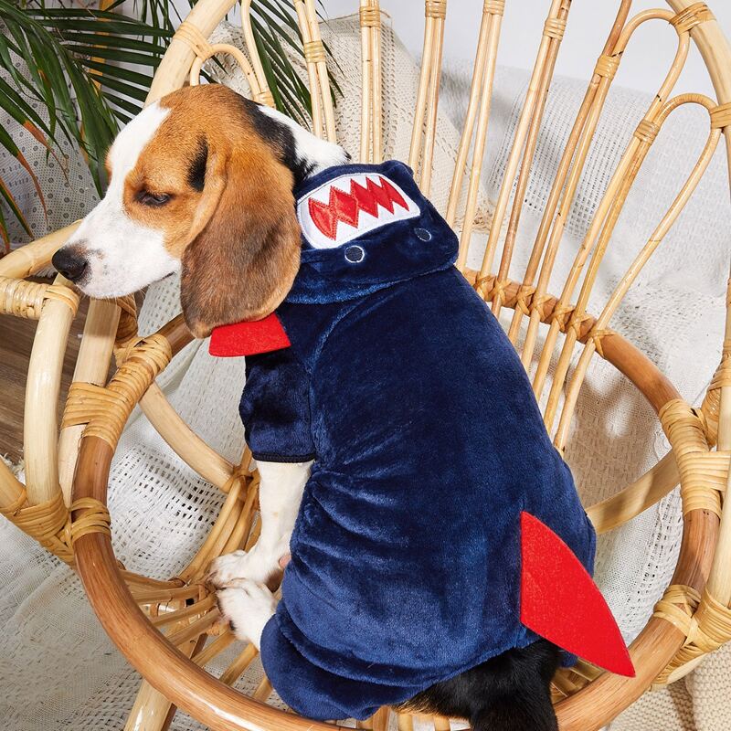 

Cartoon Embroidered Dog Jumpsuit, Blue