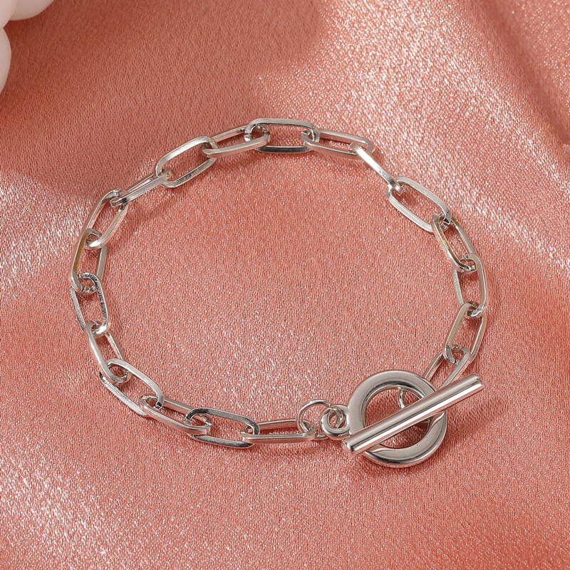 

Toggle Clasp Chain Bracelet, Silver