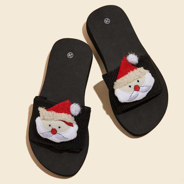 

Toddler Girls Christmas Santa Claus Slides, Multicolor