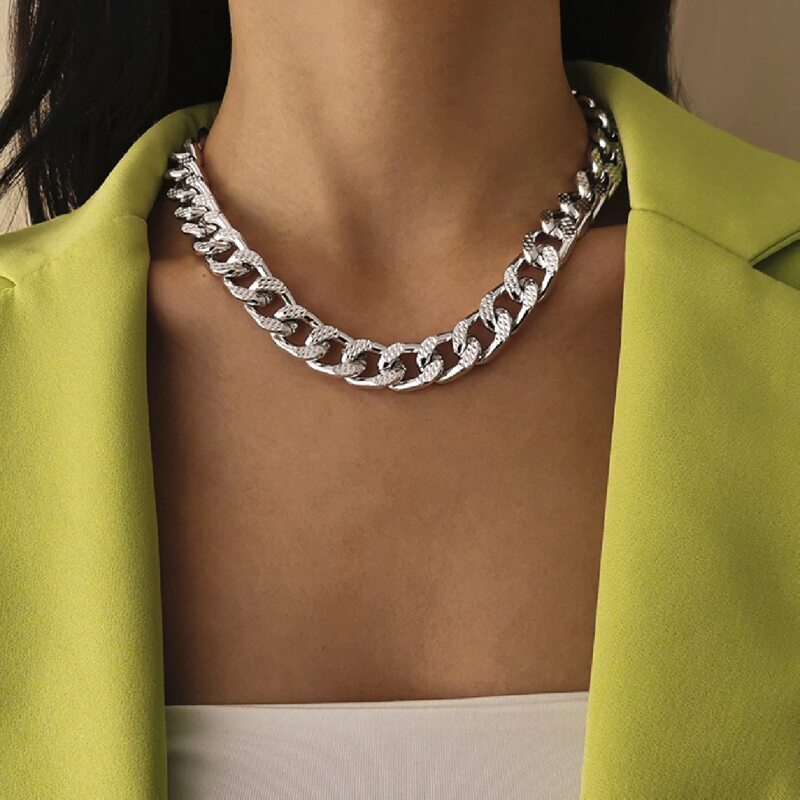

Chunky Chain Necklace, Silver