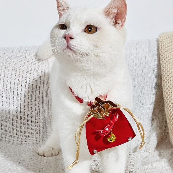 

Gift Bag Decor Cat Bow Tie, Red
