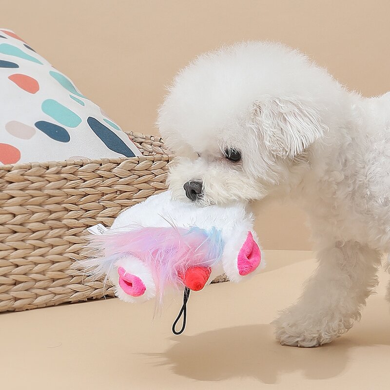 

Plush Unicorn Design Dog Toy, Pink