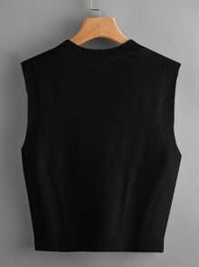 Breezaya V Neck Button Front Cardigan - Black - View 2