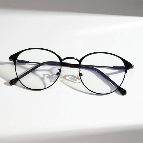 

Men Round Frame Glasses, Black