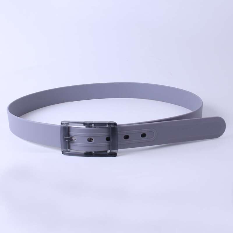 

Solid Buckle Belt, Grey