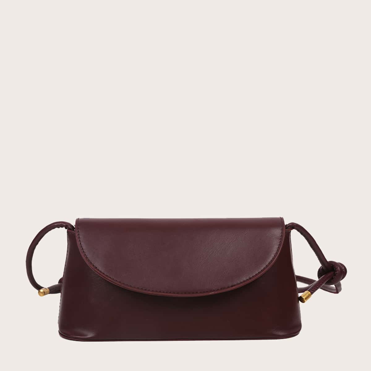 

Minimalist Flap Crossbody Bag, Chocolate brown