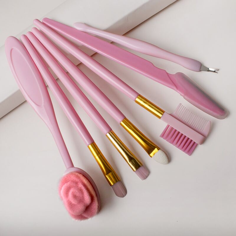 

8pcs Makeup Brush Set, Pink
