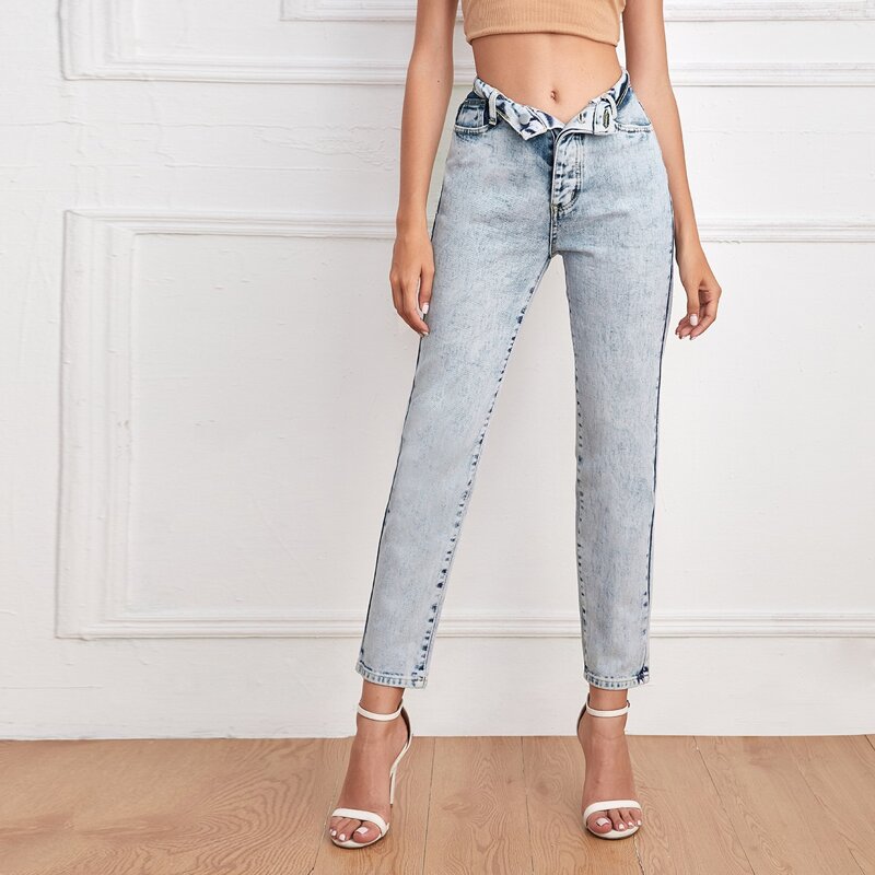 

Light Wash Button Inside Jeans