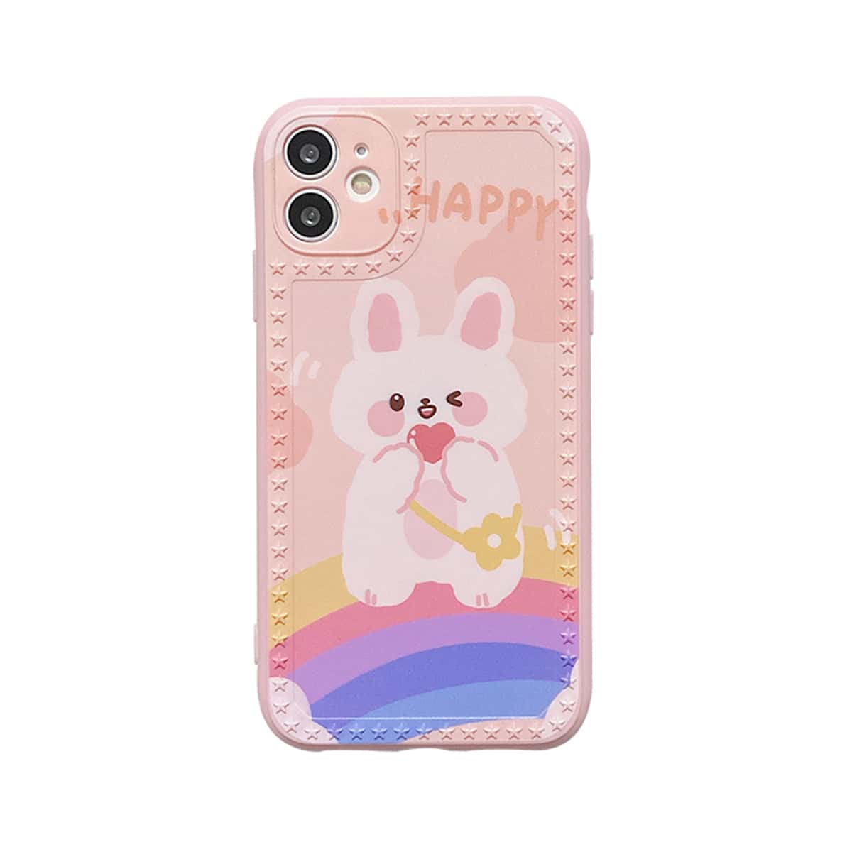 

Cartoon Rabbit iPhone Case, Baby pink