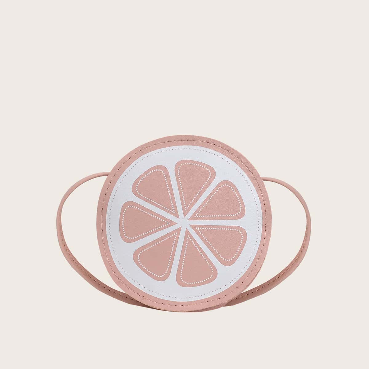 

Lemon Round Crossbody Bag, Baby pink