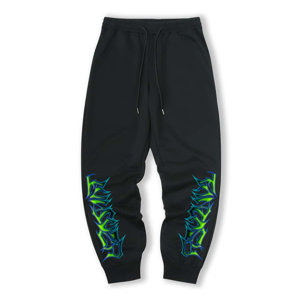 

Guys Graphic Drawstring Sweatpants, Black