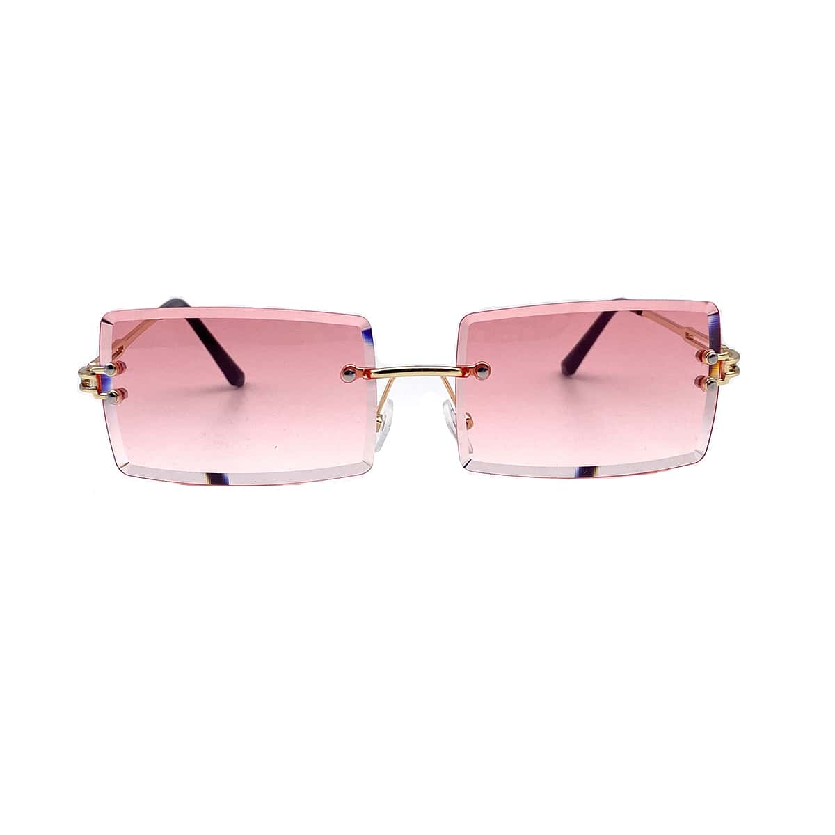 

Rimless Tinted Lens Sunglasses, Watermelon pink