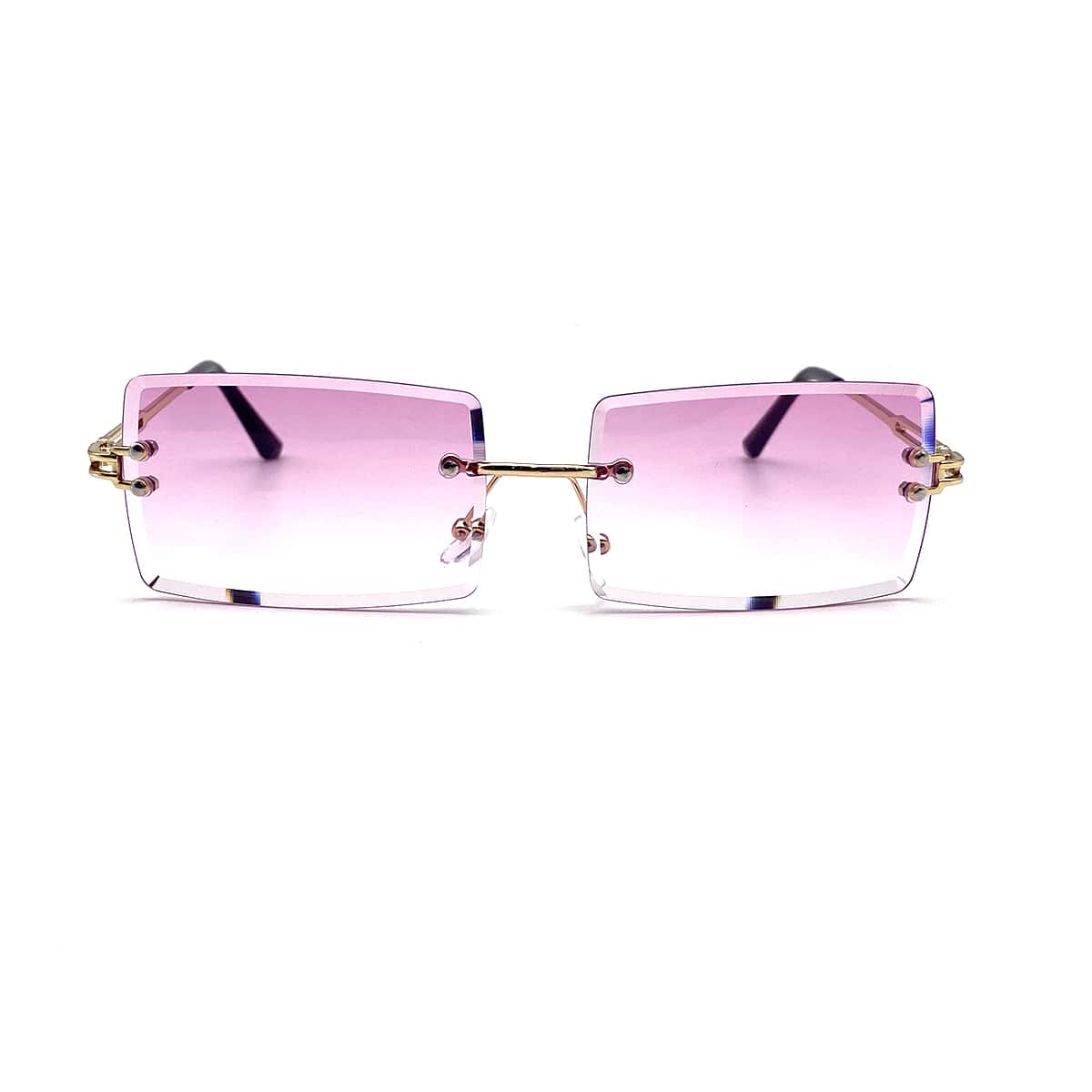 

Rimless Tinted Lens Sunglasses, Purple