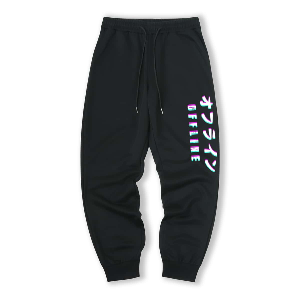 

Letter Drawstring Sweatpants, Black