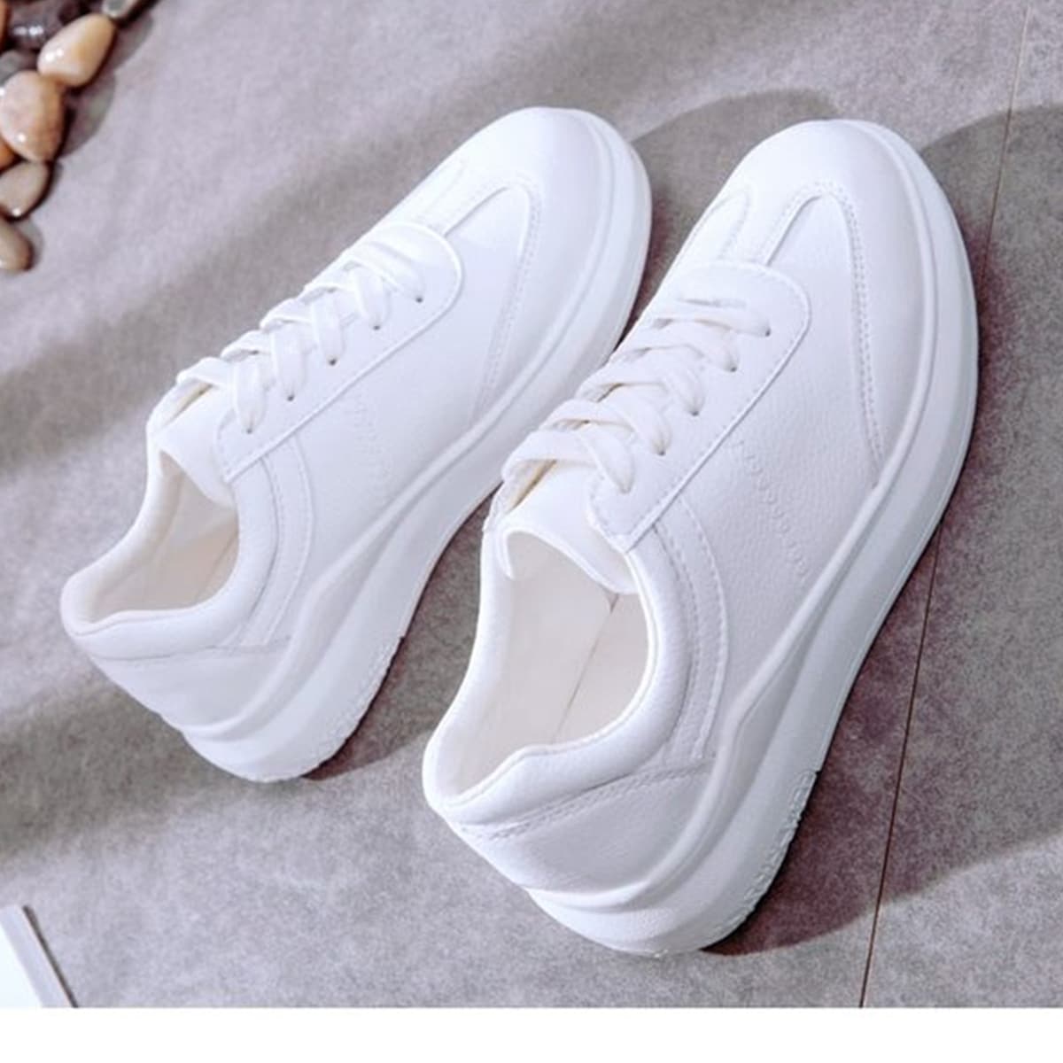 

Lace Up Sneakers, White
