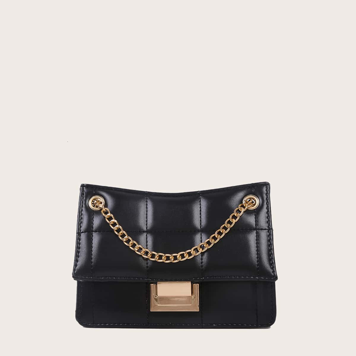 

Quilted Chain Bag, Black