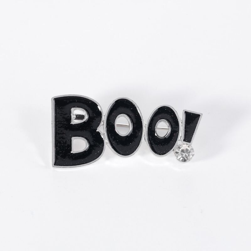 

1pc Rhinestone Letter Brooch, Black
