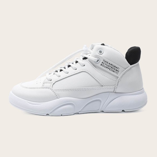 

Wide Fit Drawstring Skate Shoes, White