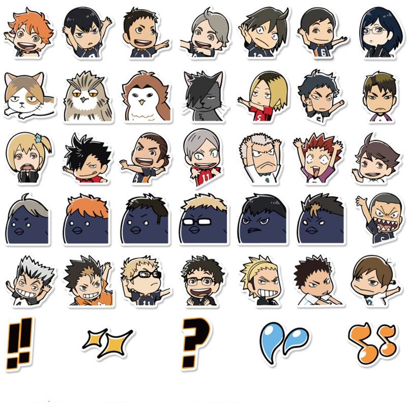 

40pcs Cartoon Figure Sticker, Multicolor