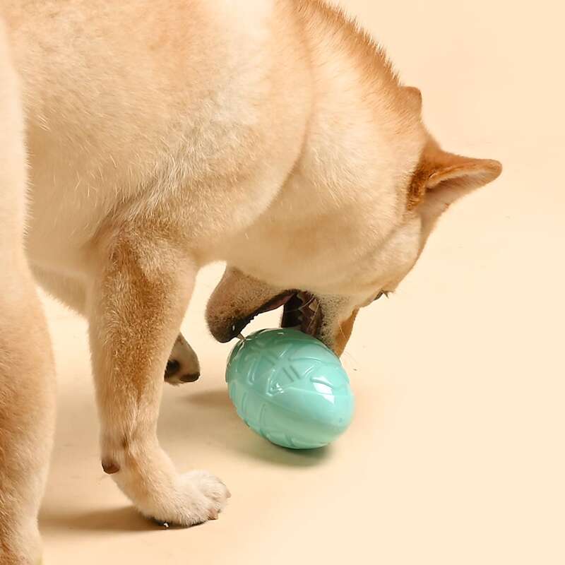 

Rugby Shaped Dog Sound Toy, Mint blue